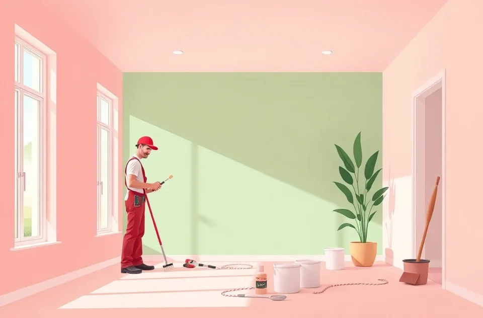 Intérieur rénové après travaux de peinture à La Crau