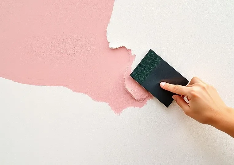 Application d'un enduit décoratif à la lisseuse sur un mur